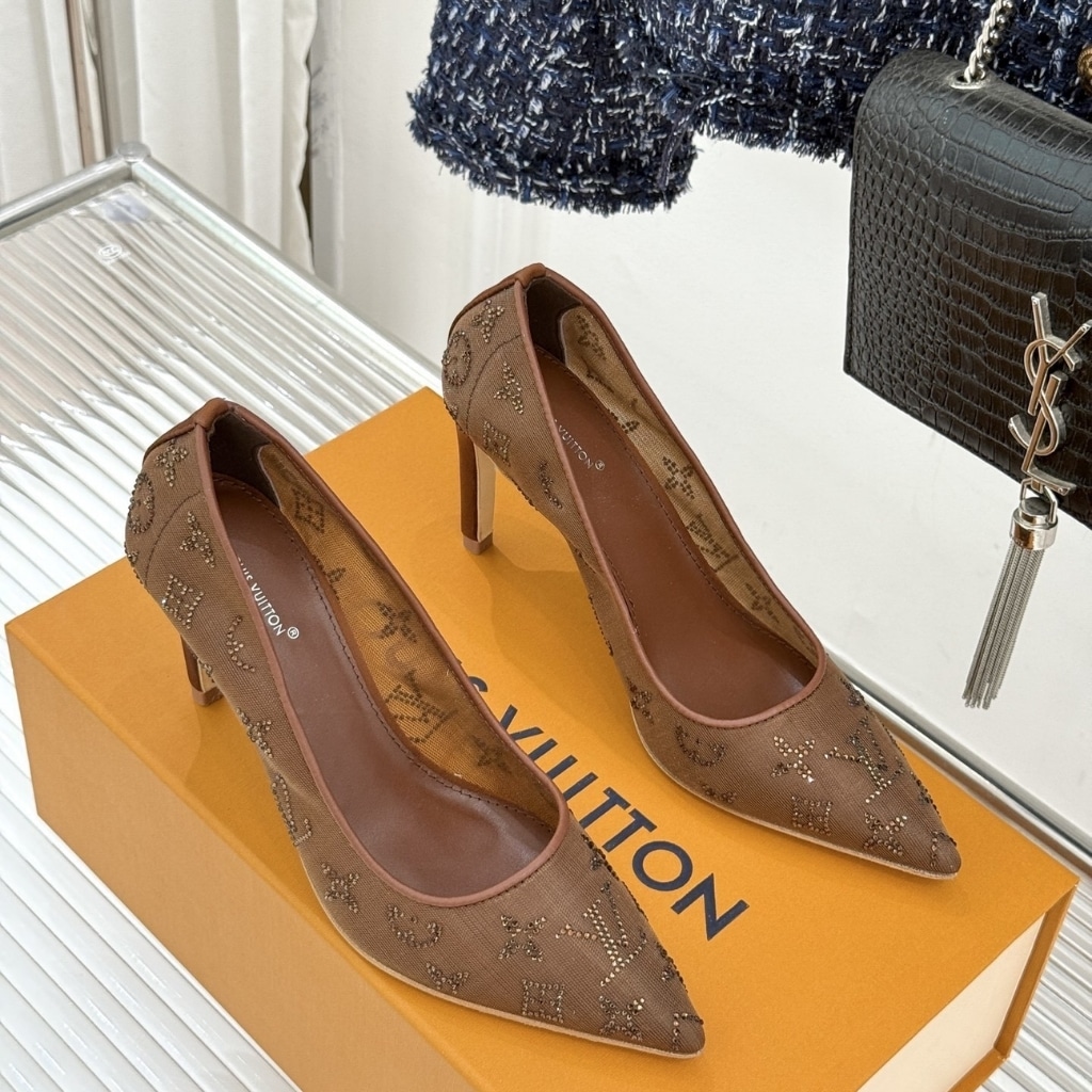 Louis Vuitton Gala Mesh Pump Brown 1AIFJD - Image 4