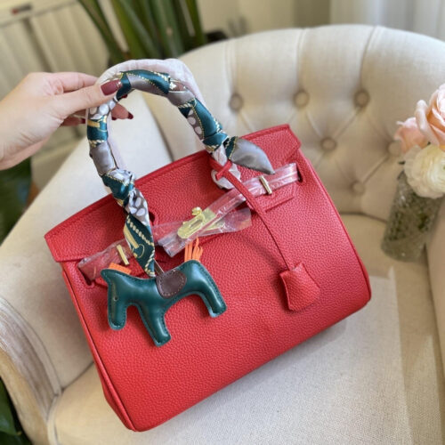 Alternative view of Hermes Birkin 35 Togo Leather Gold-tone Hardware Handbag Red 35Cm