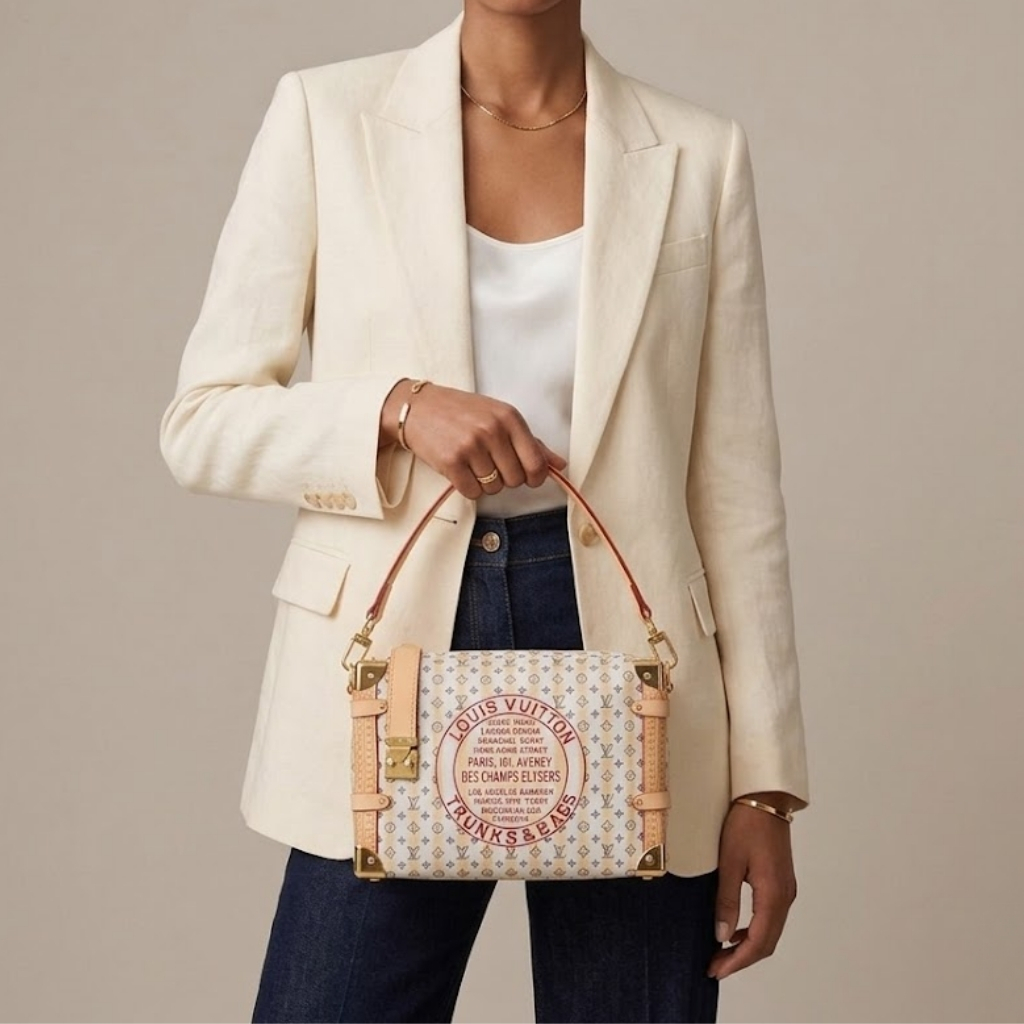 Louis Vuitton Side Trunk MM Nude Rose 21cm - Image 10