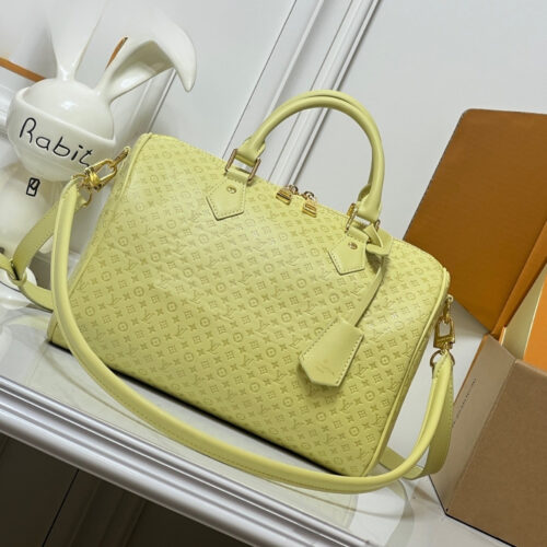 Alternative view of Louis Vuitton Speedy Soft 30 Minigram Canvas Top Handle Bag Lime Green 30cm