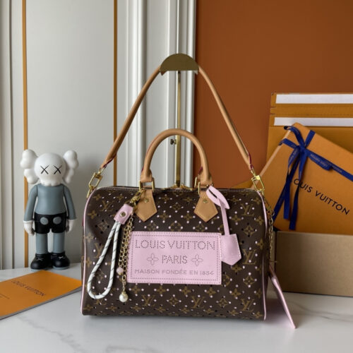 Alternative view of Louis Vuitton Speedy Soft 30 Monogram Canvas Top Handle Bag Neon Pink 30cm