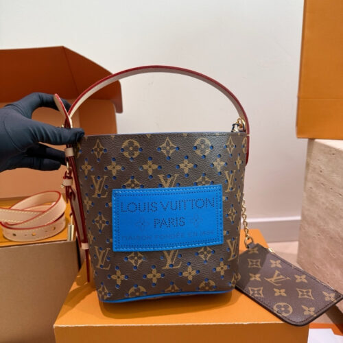 Alternative view of Louis Vuitton All In BB Monogram Handbag Neon Blue 18cm