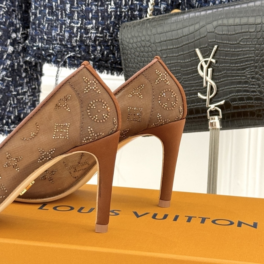 Louis Vuitton Gala Mesh Pump Brown 1AIFJD - Image 7