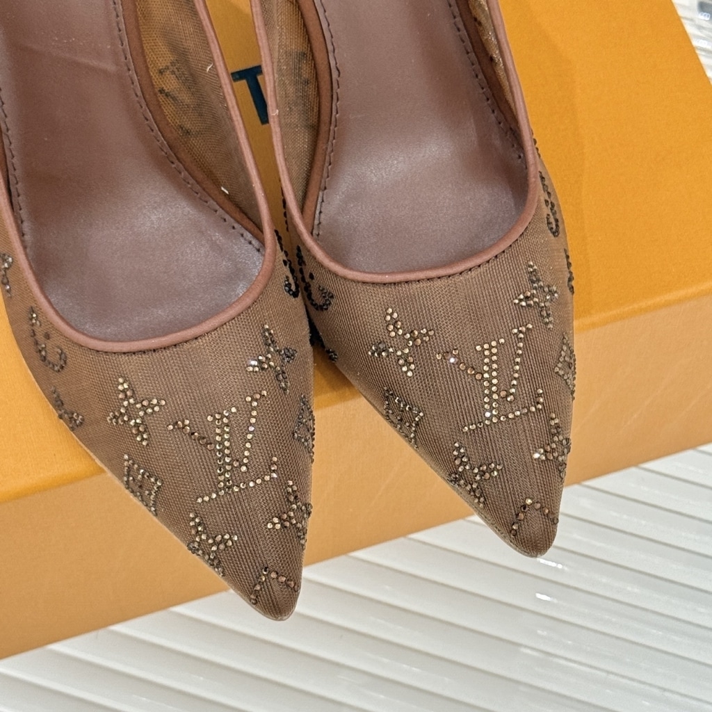 Louis Vuitton Gala Mesh Pump Brown 1AIFJD - Image 8