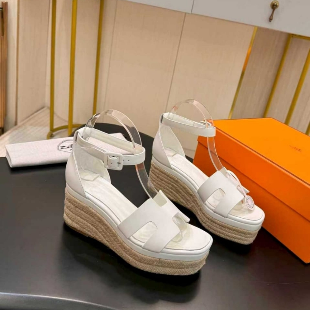 Hermes Elda Espadrille Blanc H231307Z 90370 - Image 4