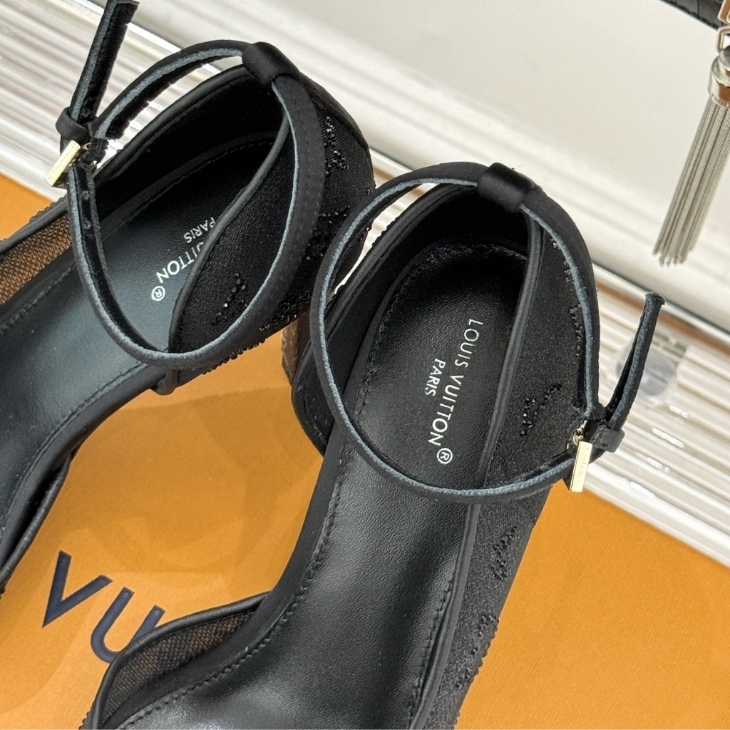 Louis Vuitton Gala Mesh Sandal Black 1AJPS1 - Image 8