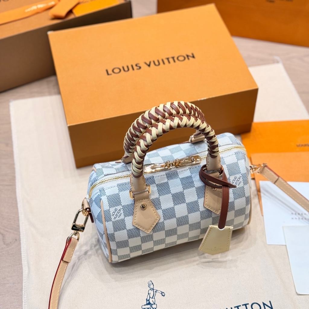 Louis Vuitton Speedy Bandoulière 20 Damier Azur Banana 20cm N40950 - Image 4