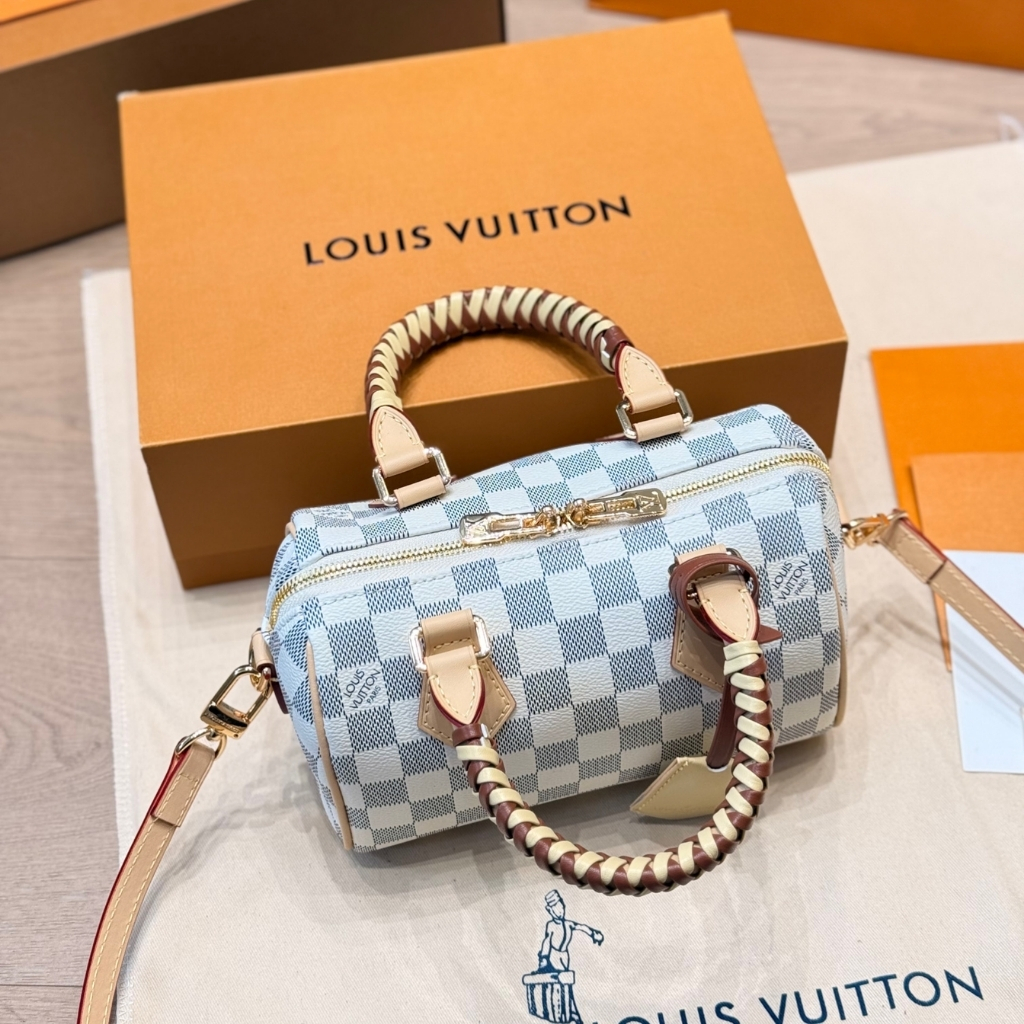 Louis Vuitton Speedy Bandoulière 20 Damier Azur Banana 20cm N40950 - Image 5