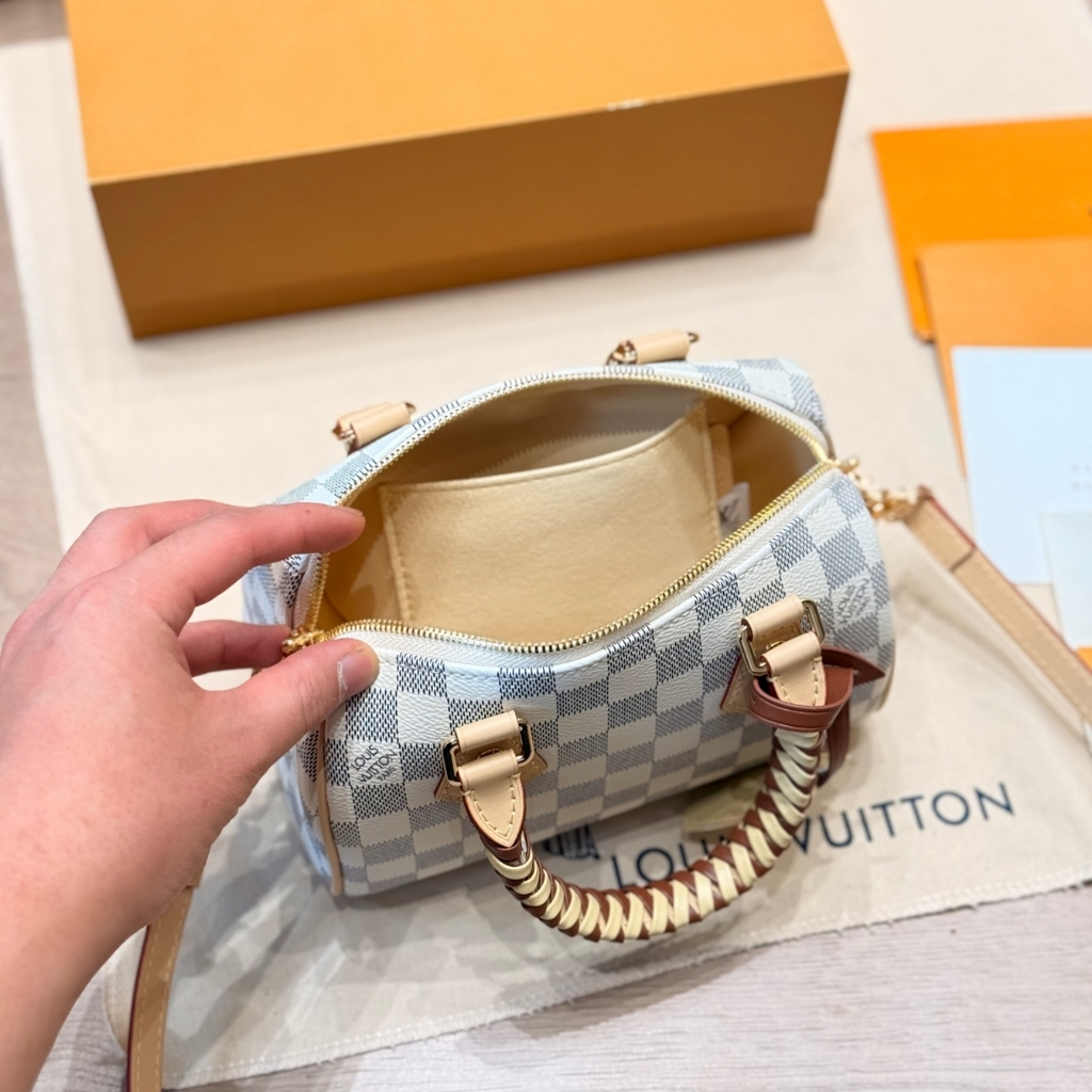 Louis Vuitton Speedy Bandoulière 20 Damier Azur Banana 20cm N40950 - Image 7