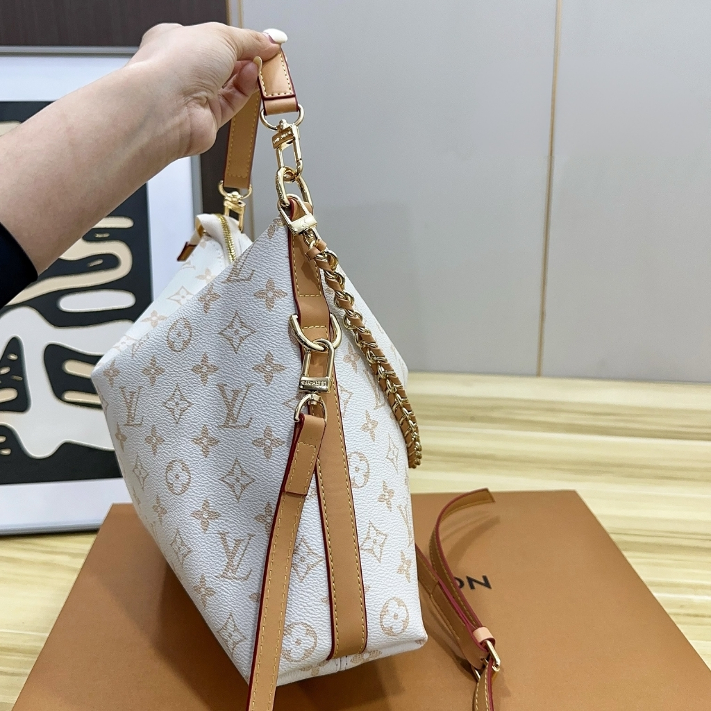 Louis Vuitton Multipass Medium Grained Leather Hobo Bag Dune 28cm M2A078 - Image 5