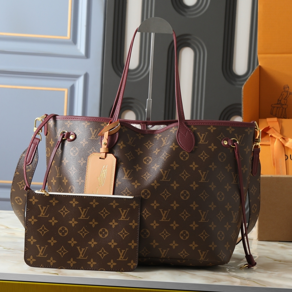 Louis Vuitton Neverfull Inside Out MM Monogram Canvas Tote Bag Brown 31cm M28377 - Image 3