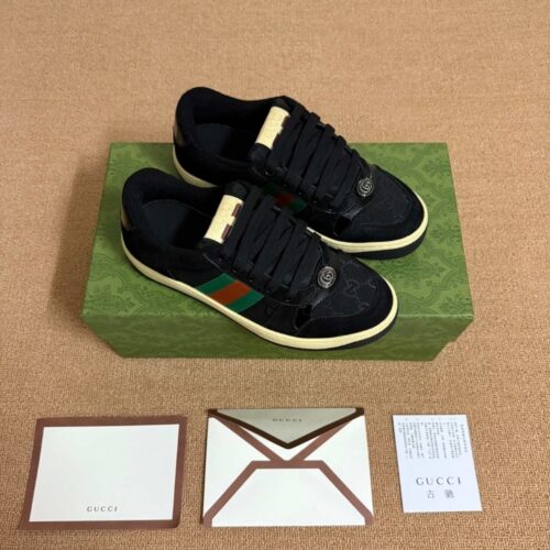 Alternative view of Gucci Women Screener Leather Sneaker Black 840305 FAES7 1059