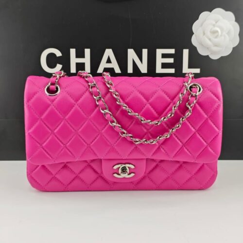 Alternative view of Chanel Classic Medium Smooth Leather Flap Bag Pink 25cm