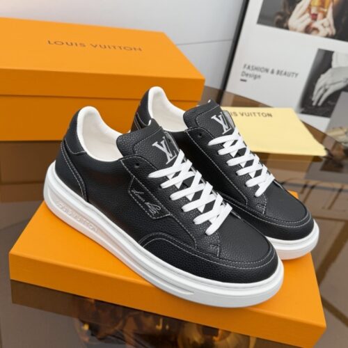 Alternative view of Louis Vuitton Beverly Hills Grained Leather Sneaker Black 1AJ835