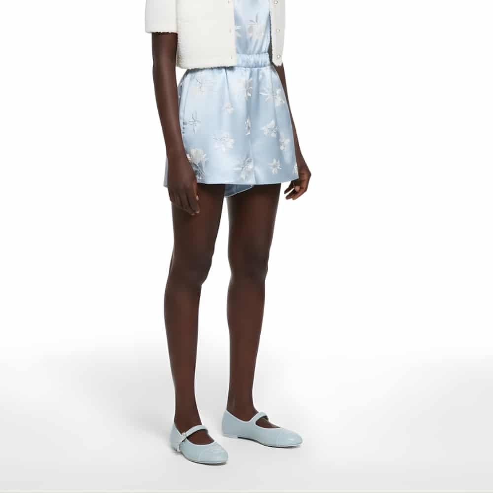 Chanel Mary Jane Flat Ballet Smooth Leather Light Blue - Image 6