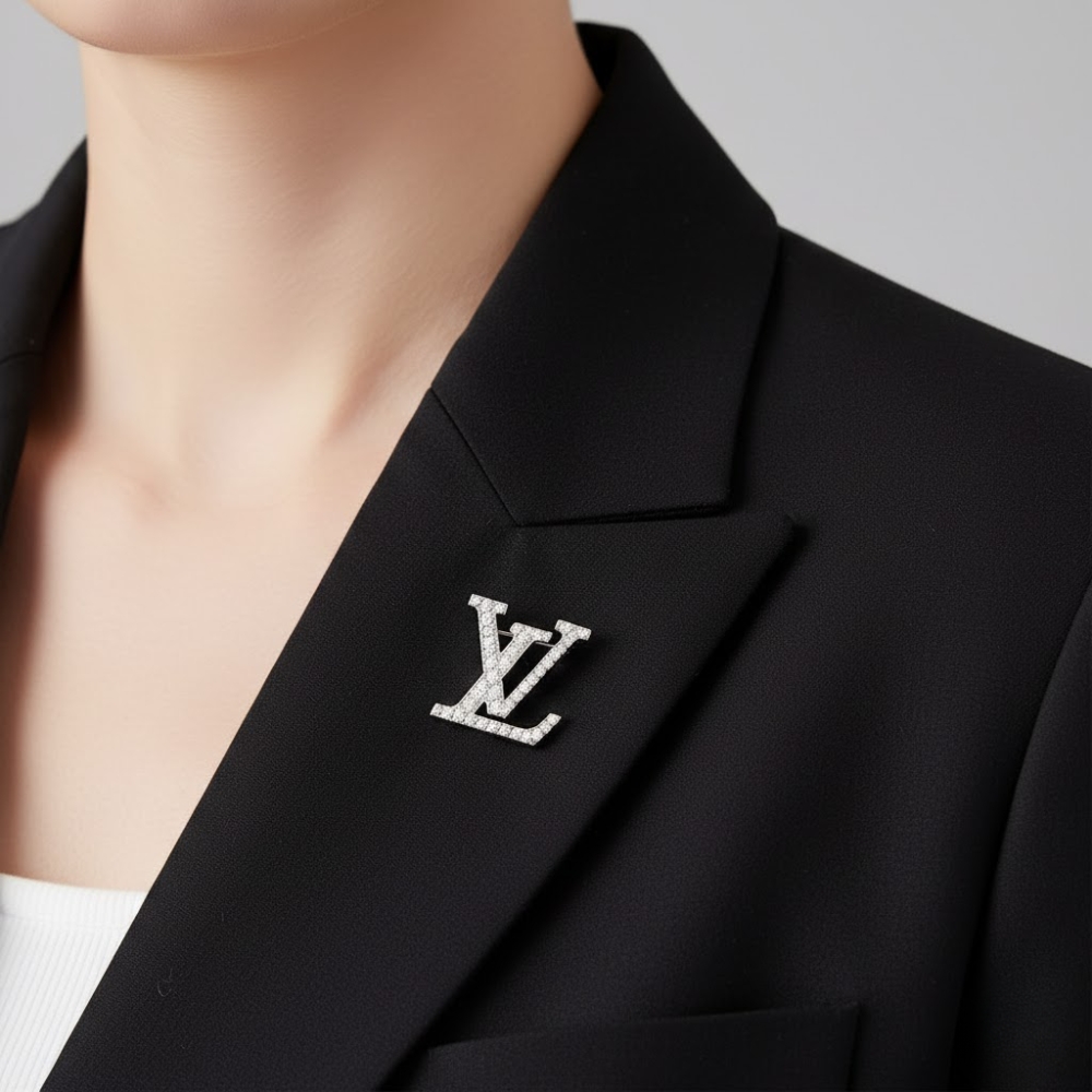 Louis Vuitton Crystal Brooch Silver - Image 4