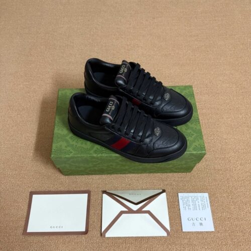 Alternative view of Gucci Men Screener Leather Sneaker Black 798785 AADU0 1074