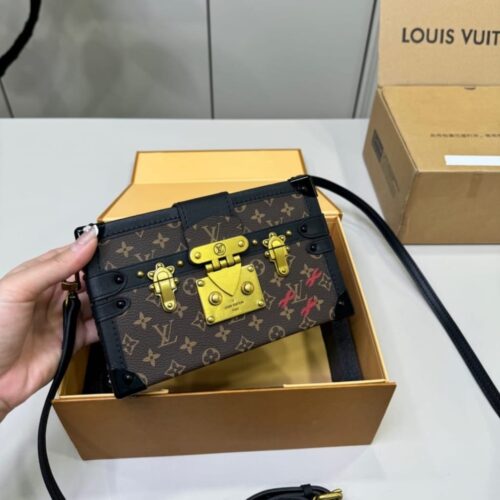 Alternative view of Louis Vuitton Petite Malle Monogram Canvas Handle Bag Dark Brown 20Cm M45943