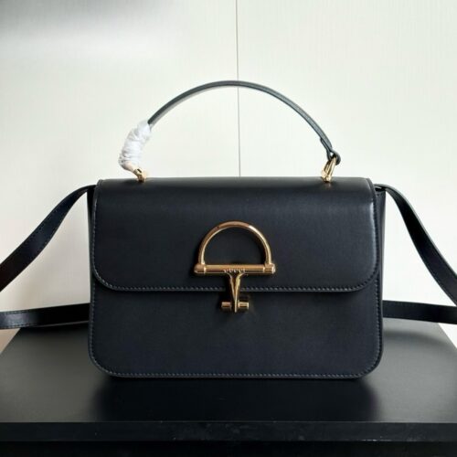 Alternative view of Gucci Siena Medium Leather Top Handle Bag Black 25Cm ‎855535 AAFKB 1000