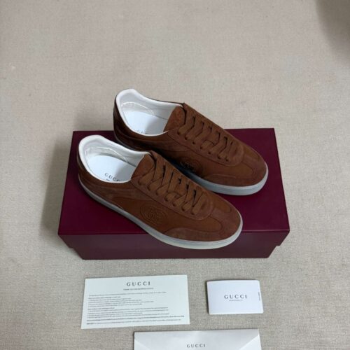 Alternative view of Gucci Men G75 Suede Sneaker Brown 845147 AAFGP 2361