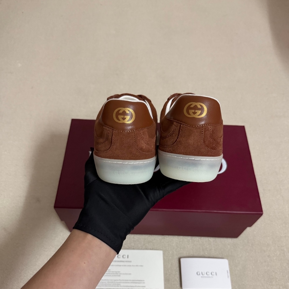 Gucci Men G75 Suede Sneaker Brown 845147 AAFGP 2361 - Image 6