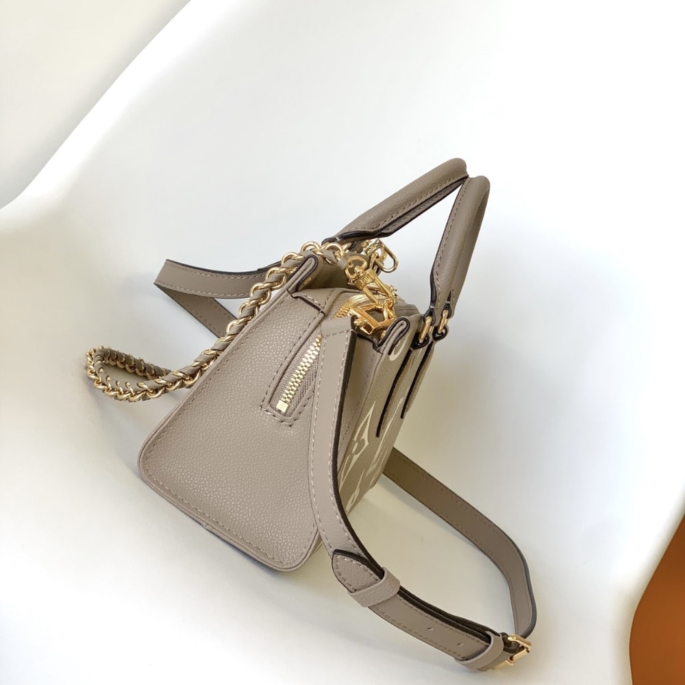 Louis Vuitton Onthego East West Monogram Empreinte Handbag Bicolor Beige 25Cm M23641 - Image 3