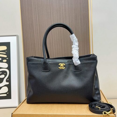 Alternative view of Chanel Executive Cerf Large Grained Leather Tote Bag Black 36cm