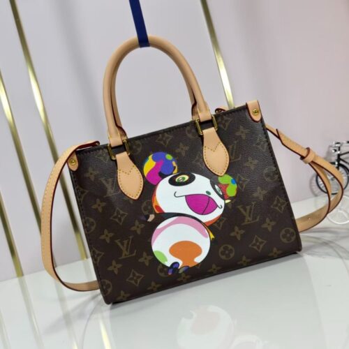 Alternative view of Louis Vuitton X Takashi Murakami Onthego BB Monogram Canvas Shoulder Bag Brown 18Cm M13668