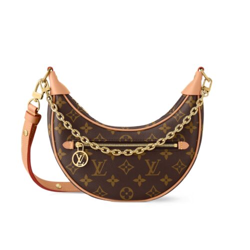 Louis Vuitton Loop Monogram Canvas Shoulder Bag Brown 23cm M81098