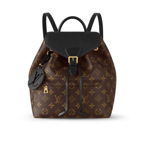 Louis Vuitton Montsouris PM Monogram Canvas Backpack Black 33cm M45515