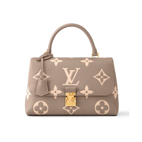 Louis Vuitton Madeleine MM Bicolor Monogram Empreinte Handle Bag Gray 30Cm M46041