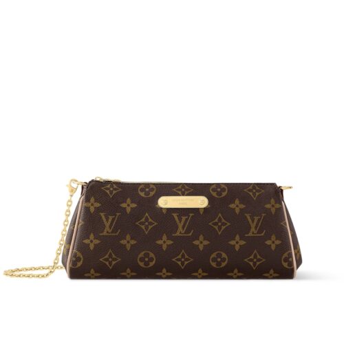 Louis Vuitton Pochette Eva Monogram Canvas Shoulder Bag Brown 27Cm M13567