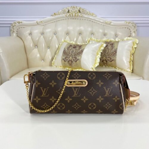 Alternative view of Louis Vuitton Pochette Eva Monogram Canvas Shoulder Bag Brown 27Cm M13567