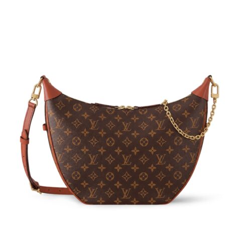 Louis Vuitton Loop Hobo Monogram Canvas Shoulder Bag Brown 38Cm M46311