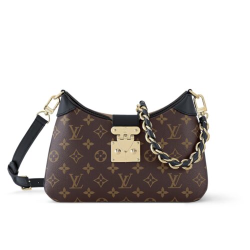 Louis Vuitton LV Twinny Monogram Canvas Shoulder Bag Brown 27Cm M46659