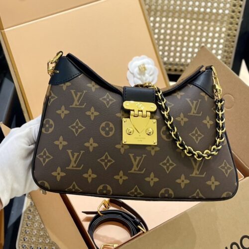 Alternative view of Louis Vuitton LV Twinny Monogram Canvas Shoulder Bag Brown 27Cm M46659