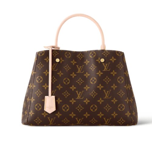 Louis Vuitton Montaigne MM Monogram Canvas Handle Bag Brown 33Cm M41056