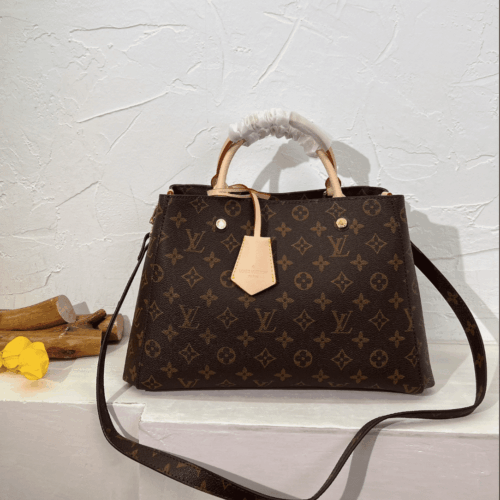 Alternative view of Louis Vuitton Montaigne MM Monogram Canvas Handle Bag Brown 33Cm M41056