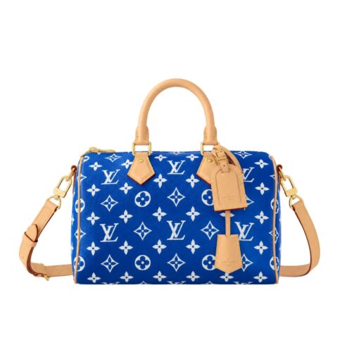 Louis Vuitton Speedy P9 Bandoulière 30 Handle Bag Blue 30Cm