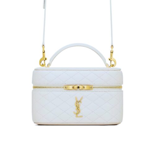 Saint Laurent Gaby Vanity In Leather White 18Cm 7667311El079207