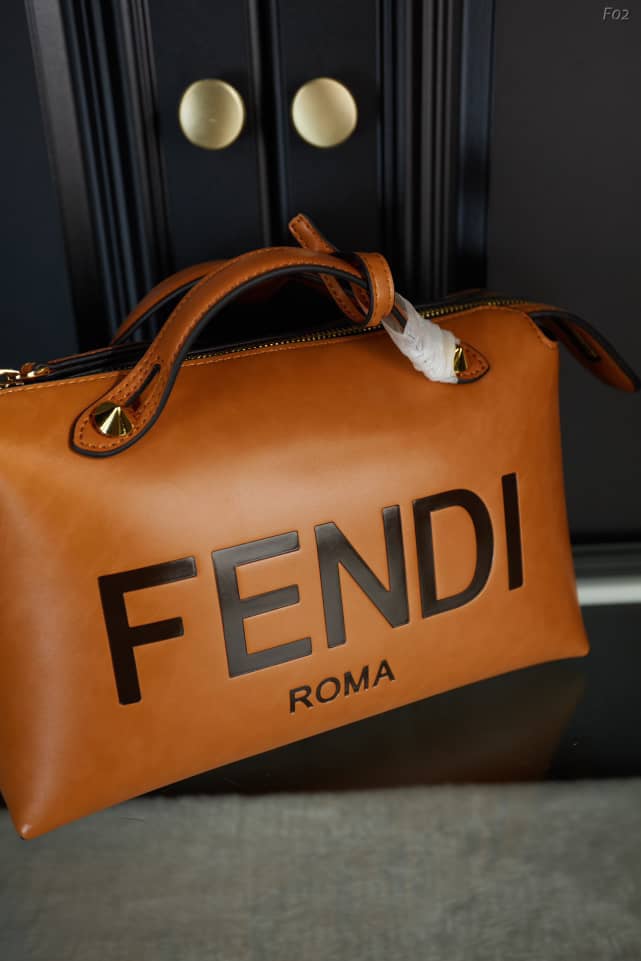 Fendi By The Way Medium Leather Boston Bag Brown 27Cm 8BL146AC9LF0NMU - Image 2