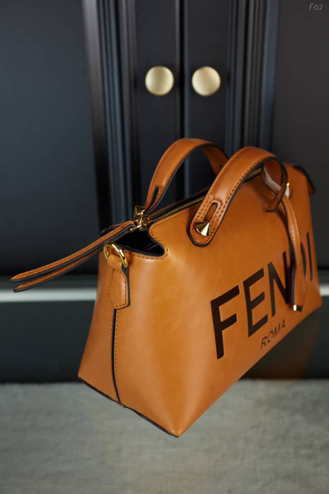 Fendi By The Way Medium Leather Boston Bag Brown 27Cm 8BL146AC9LF0NMU - Image 3