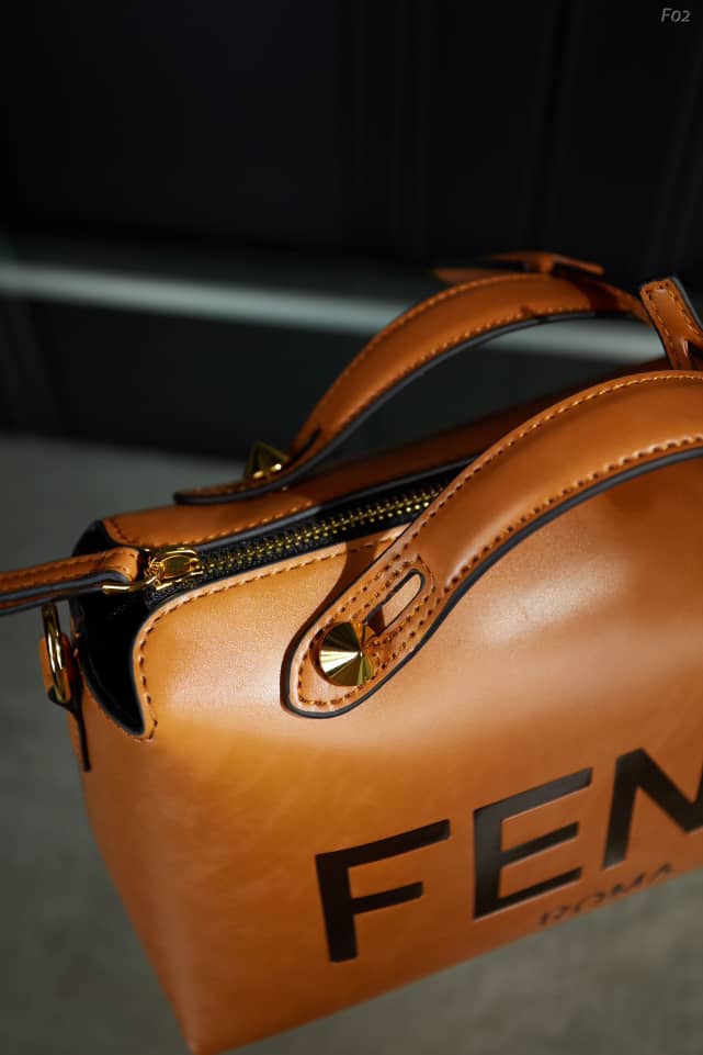 Fendi By The Way Medium Leather Boston Bag Brown 27Cm 8BL146AC9LF0NMU - Image 6