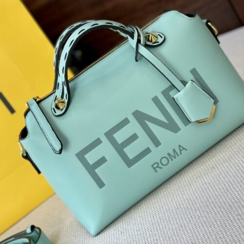 Alternative view of Fendi By The Way Medium Leather Boston Bag Blue 27Cm