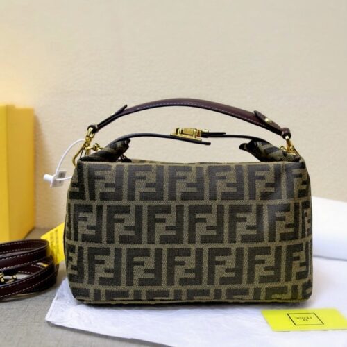 Alternative view of Fendi Mini Zucca Jacquard Pouch Brown 27Cm