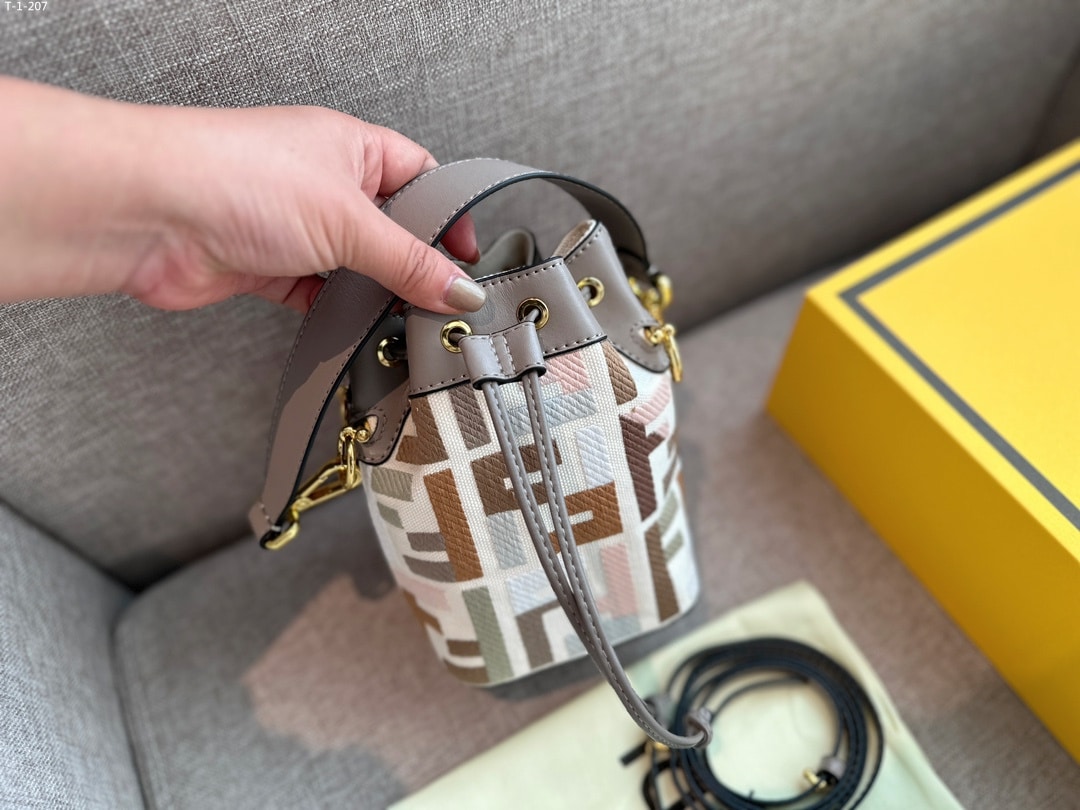 Fendi Mon Tresor Mini Bag Multicolor Canvas 18Cm 8Bs010 Apke F1Mb4 - Image 2