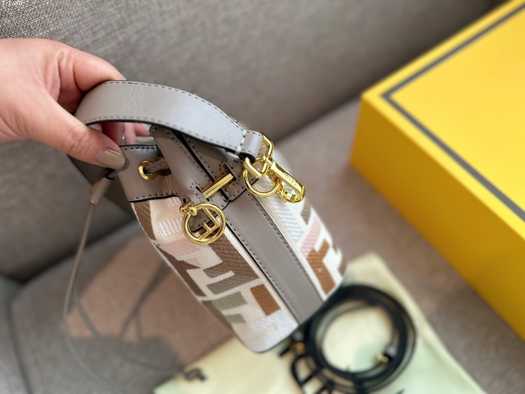 Fendi Mon Tresor Mini Bag Multicolor Canvas 18Cm 8Bs010 Apke F1Mb4 - Image 4