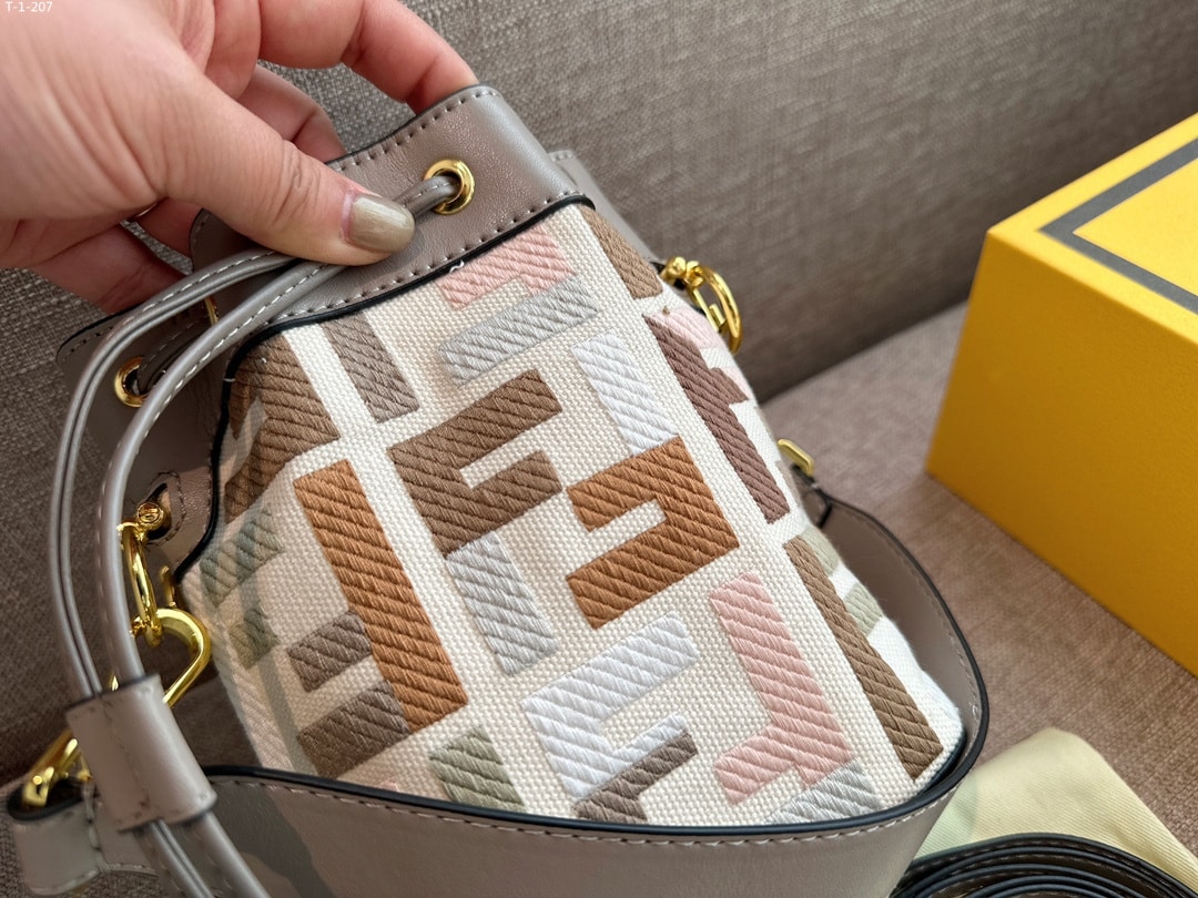 Fendi Mon Tresor Mini Bag Multicolor Canvas 18Cm 8Bs010 Apke F1Mb4 - Image 6