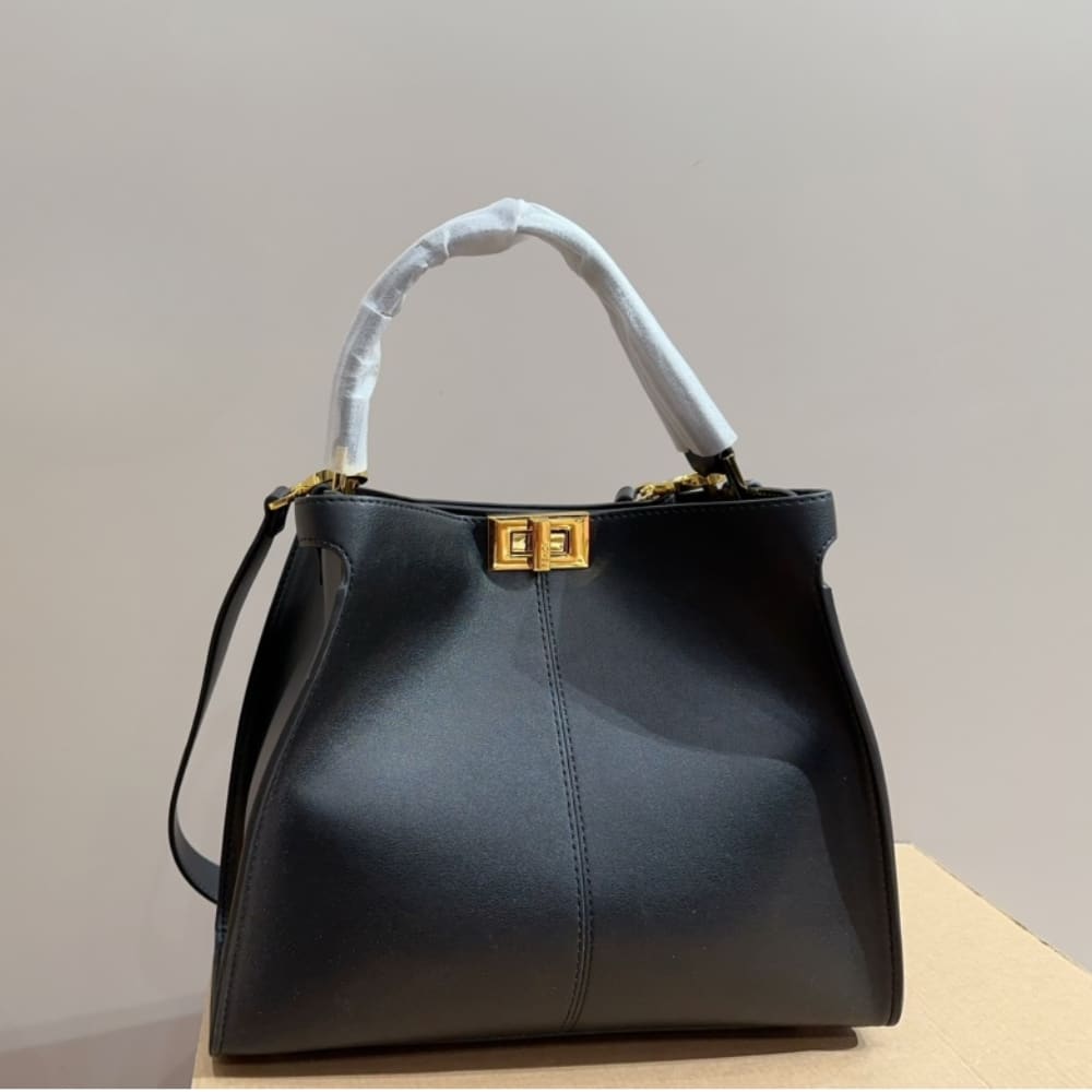 Fendi Peekaboo X Lite Medium Leather Tote Bag Black 29Cm 8BN310A5E9F19PH - Image 2