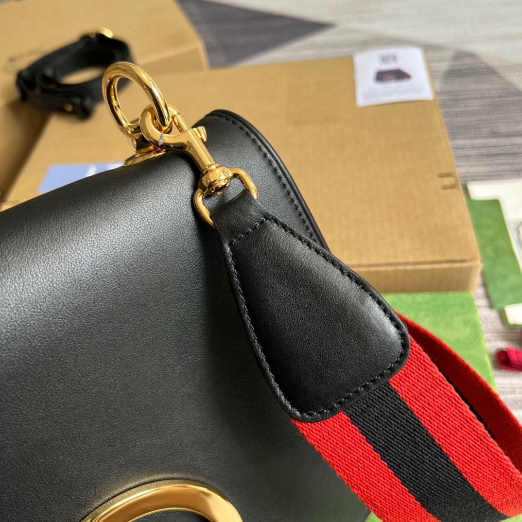 Gucci Blondie Medium Leather Shoulder Bag Black 29Cm 699210 UXXAG 1064 - Image 9